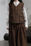 Aviva Jifei Xue cocoon wide-leg pants SS23-CWLP2-ACP bronze color